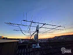 2m/70cm EME-Antennen-Array (heruntergefahren)